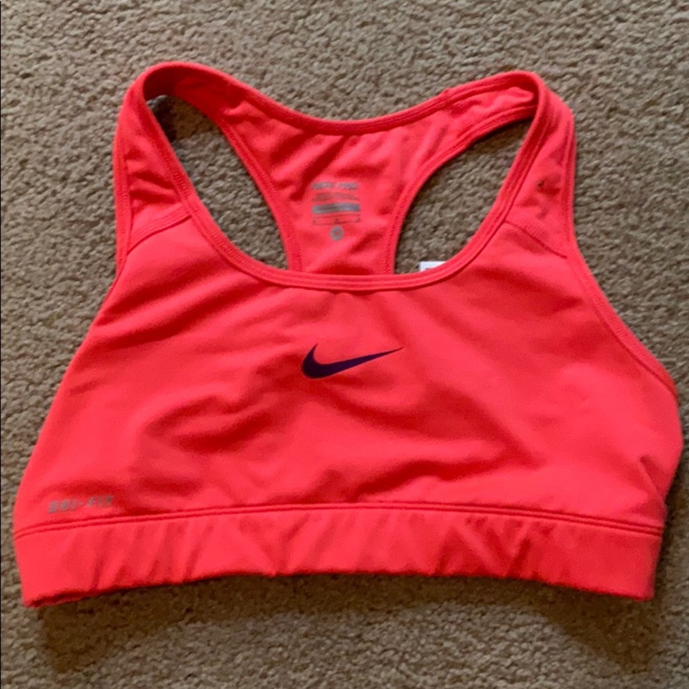 Nike sports bra neon pink